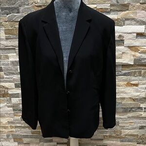 Talbots Men's Black Single-Breasted Blazer